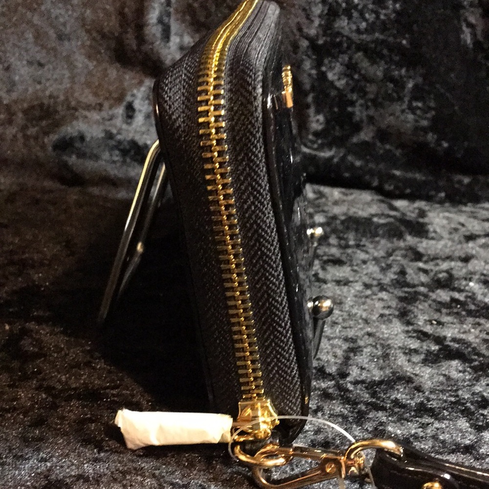 NWT Michael Kors Patent Leather Jet Set Wallet/ Phone Case Wristlet MSRP $178 - Picture 6 of 12